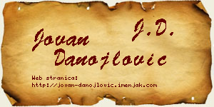 Jovan Danojlović vizit kartica